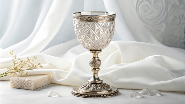 antique silver goblet