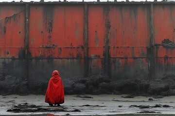 A contented owl dressed as an artist, painting a mural on a large wall