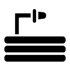 Agriculture Gardening Hose Glyph Icon