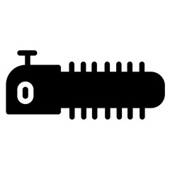 Landscape Power Saw Glyph Icon