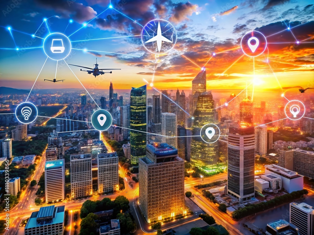 Poster innovative technology concepts for network connection and cyber security in business access control 