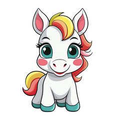 Horse isolated on white background, cutout 