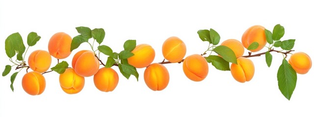  Bunch Ripe Apricots With