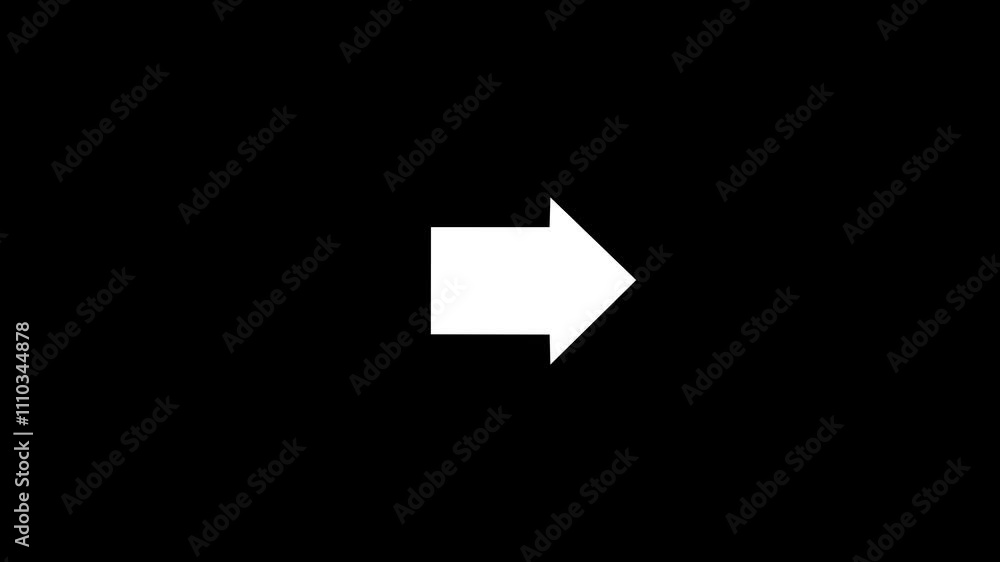Poster arrow icon animation. arrow icon showing the direction on background.