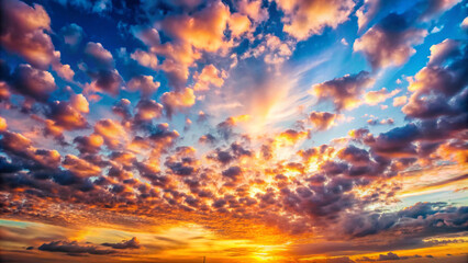 Fototapeta premium Sunset cloud texture background beautiful colors