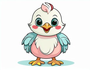 Fototapeta premium Chick isolated on white background, cut out 