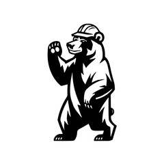 Bear vector high capacity illustration