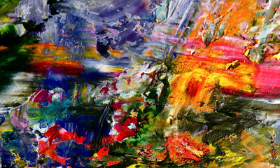 Abstract art background . Hand painting artwork on canvas 