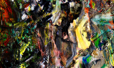 Abstract art background . Hand painting artwork on canvas 