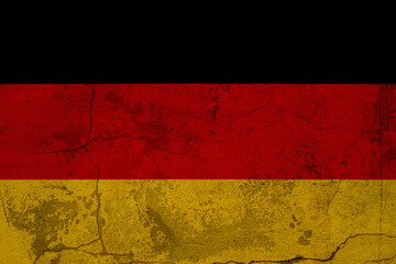National flag of Germany. Grungy effect. Independence Day Germany 3rd of October.