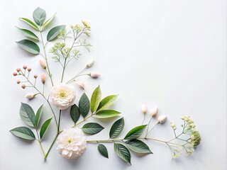 Fototapeta premium Minimalist Hand Drawn Illustration of Nature Elements in Soft Pastel Colors, Perfect for Modern Decor and Graphic Design Projects, Showcasing Simplicity and Elegance in Art