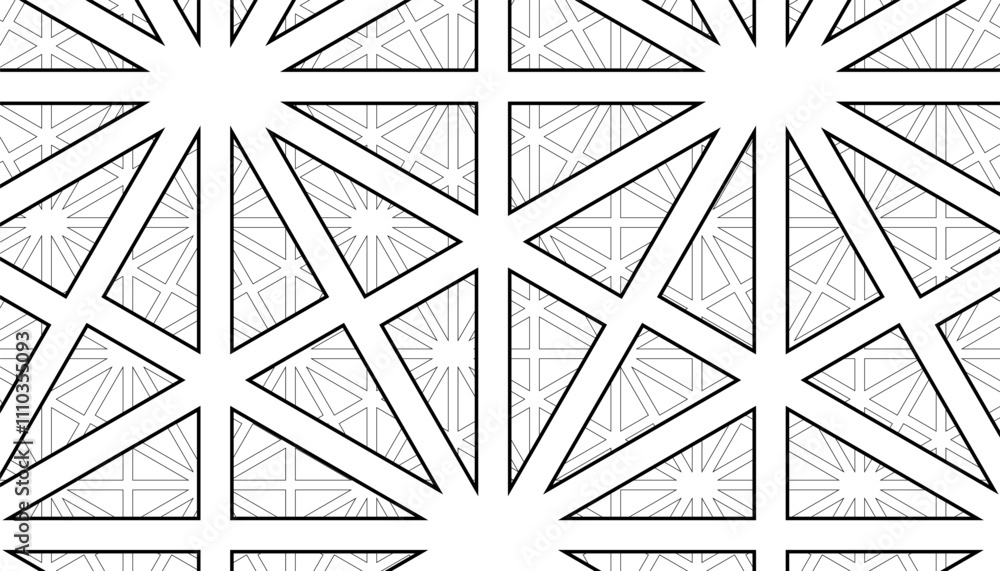 Poster black and white abstract geometric pattern for sporty background and jersey design. fully editable v