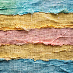 Torn fabric texture background beautiful colors