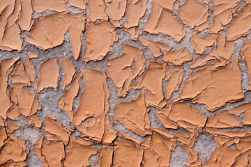 Processed collage of grunge chipped paint rusty textured metal in daylight. Background for banner