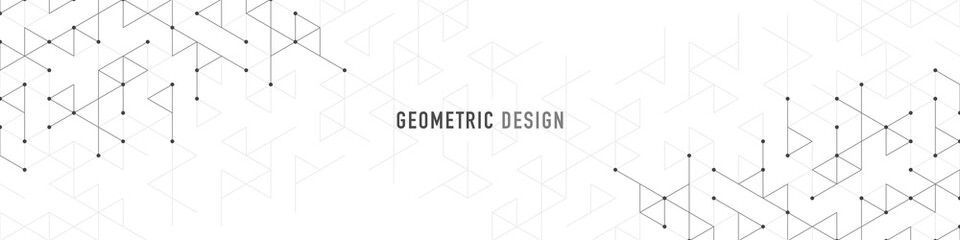 Graphic design element for web page or banner with a geometric pattern of triangle shapes.