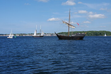 Hansekogge in der Kieler Förde