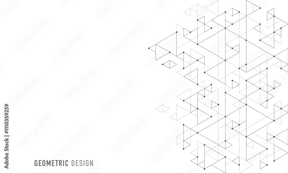Poster Abstract vector background with a geometric pattern of triangle shapes. Graphic design element 