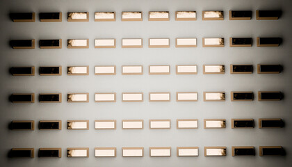 Elegant 3D Render of Gold Bars in Rows for Financial Theme