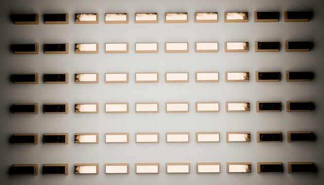 Elegant 3D Render of Gold Bars in Rows for Financial Theme