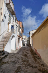 A street among the picturesque of Calitri, a town in the province of Avellino, Italy.