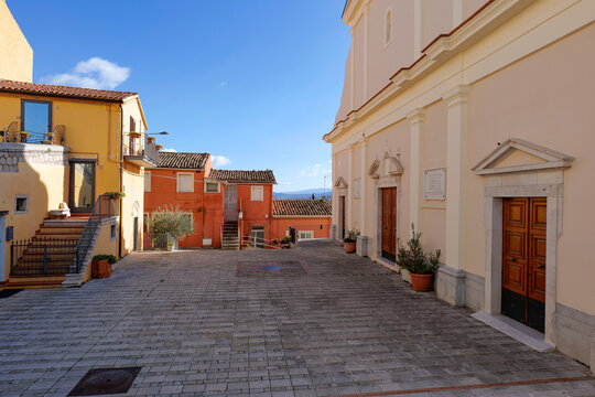 A street among the picturesque of Calitri, a town in the province of Avellino, Italy.