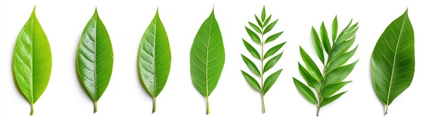 Fototapeta premium Green Leaves Collection Botany Nature Plants Foliage