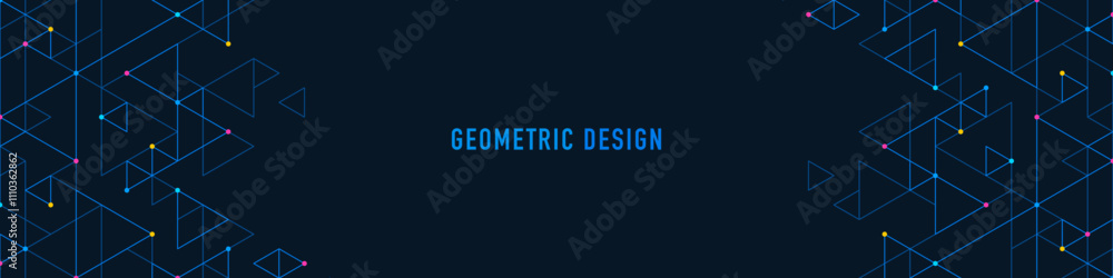 Poster Abstract vector background with a geometric pattern of triangle shapes. Graphic design element 