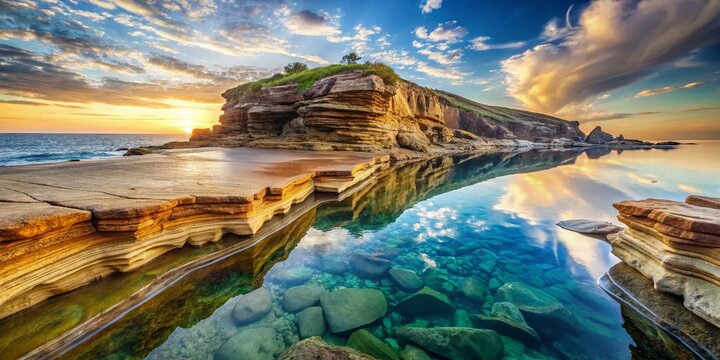 Mysterious Glauconitic Landscapes: A Double Exposure Photography Exploration of Nature's Hidden Depths and Textures in Earthy Tones and Rich Colors