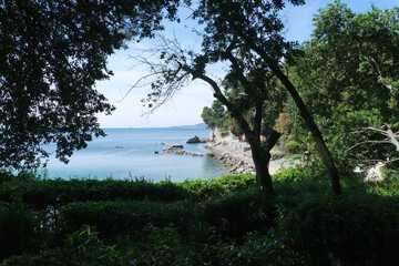 Il parco del Castello di Miramare a Trieste, Friuli-Venezia Giulia, Italia.
