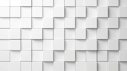 A textured, abstract background featuring a pattern of white, three-dimensional squares arranged in a grid.