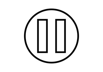 Icono negro de botón de paise en un círculo