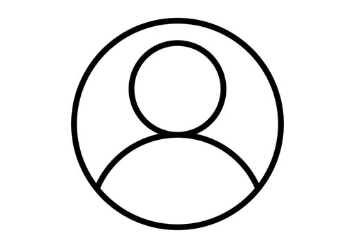 Icono negro de perfil de avatar o usuario