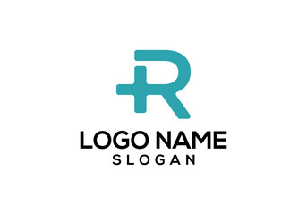 Medical Letter R Logo Vector Template