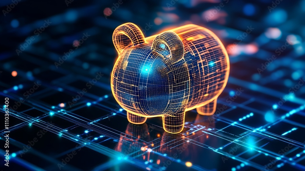 Poster ai powered financial, smart ai algorithms for personalized savings strategies