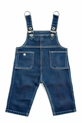 Blue denim overalls; toddler size.