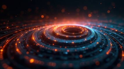 Fototapeta premium Technology Digital World Abstract Background