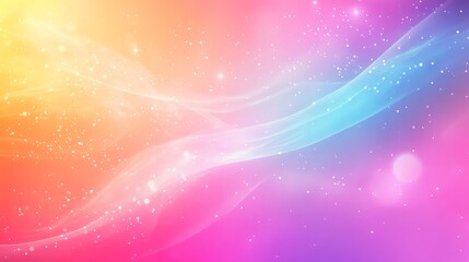 Obraz premium Pastel Rainbow Abstract Background Soft Colors Glowing Particles