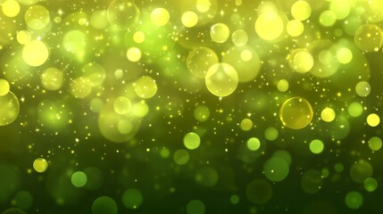 Fototapeta premium Green Bokeh Lights Background Abstract Sparkle Design