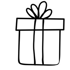 hand drawn gift box illustration