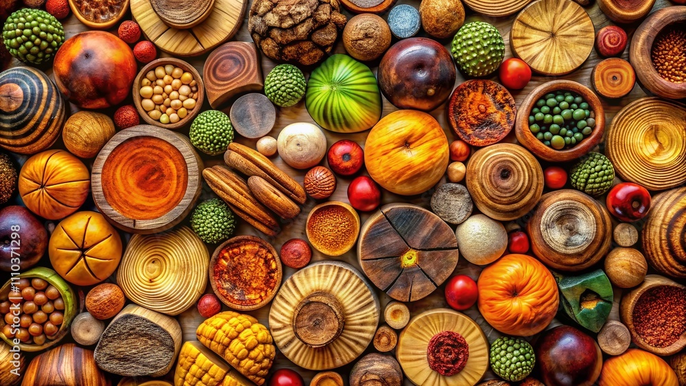 Poster panoramic view of natural wood texture showcasing intricate patterns and grain structures for backgr