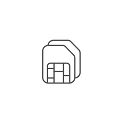 Double sim card icon template vector illustration