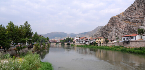 Fototapeta premium A view from Amasya, a historical city of Turkey