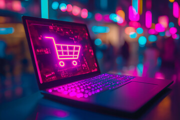 Simplicity, Accessibility and speed of technology., themes of online shopping and technology. Business via the Internet.