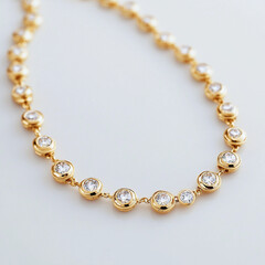 Obraz premium golden necklace isolated on white