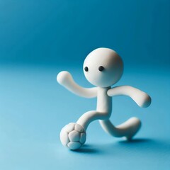 Fototapeta premium Personnage Sportif en pate à modeler