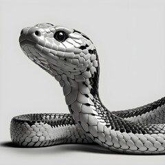 Fototapeta premium a snake painted in chinese style black brush strokes with year 2025,Chinese new year,,Generative Ai 