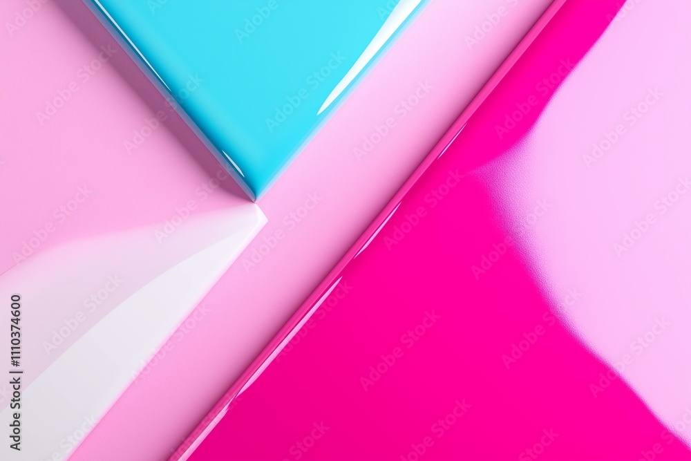 Poster a clean diagonal split screen with one half in white and the other in soft pastel pink