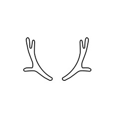 outline deer antlers