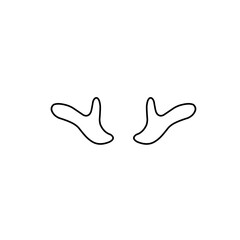 outline deer antlers
