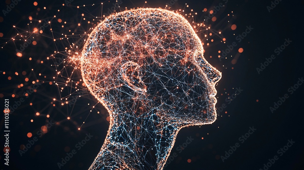 Poster An automated trading system using neural networks for enhanced stock market predictions Stock Photo with side copy space